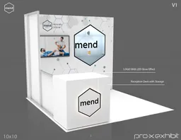 10x10 Perimeter booth design by Pro-X Exhibits